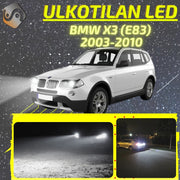 BMW X3 (E83) 2003-2010 KIRKKAAT Ulkoiset LED Valot ; Lähivalot ; Ajovalot ; Peruutusvalot ; MUUT