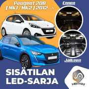 Peugeot 208 Sisätilan LED -sarja ;9 -osainen