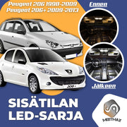 Peugeot 206 / 206+ Sisätilan LED -sarja ;x6