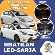 Toyota Verso Sisätilan LED -sarja ;11 -osainen