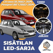 Citroen C8 / Peugeot 807 Sisätilan LED -sarja ;x14