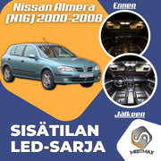 Nissan Almera (N16) Sisätilan LED -sarja ;12 -osainen