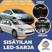 Peugeot 307 Sisätilan LED -sarja ;14 -osainen