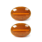 MINI R55-R59 LED sivuvilkut aaltoefektillä ; Tumma,Kirkas ja oranssi kotelot (2kpl sarja)